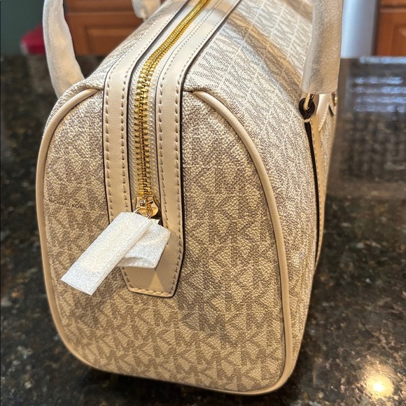 New Michael Kors Jet Set Medium Signature Logo Satchel Crossbody - Picture 5 of 9